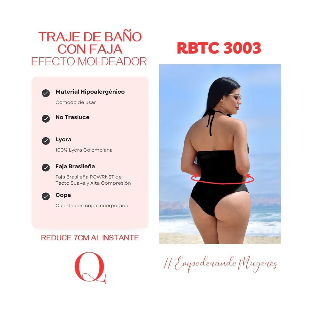 TRAJE DE BAÑO CON FAJA RBTC3003