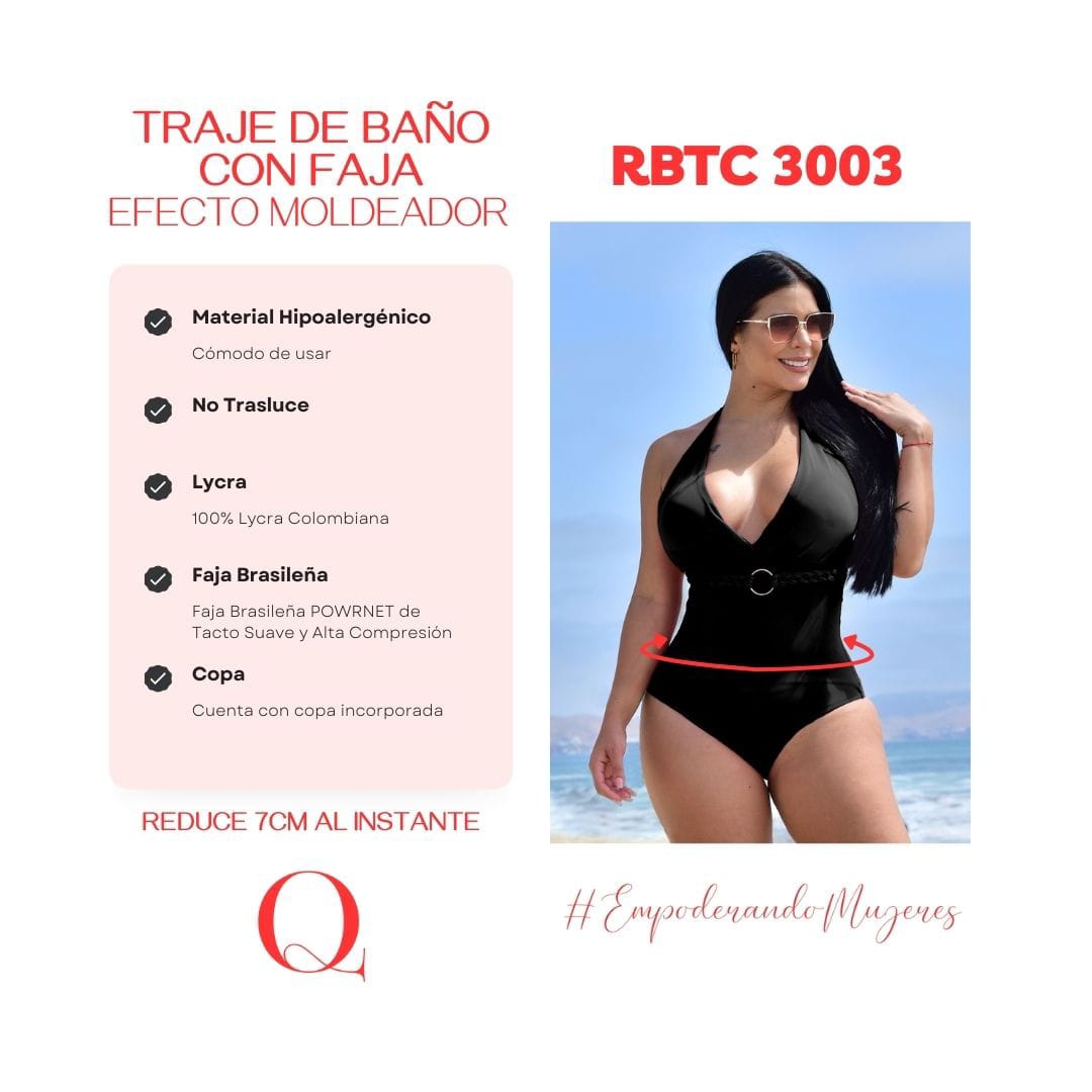 TRAJE DE BAÑO CON FAJA RBTC3003