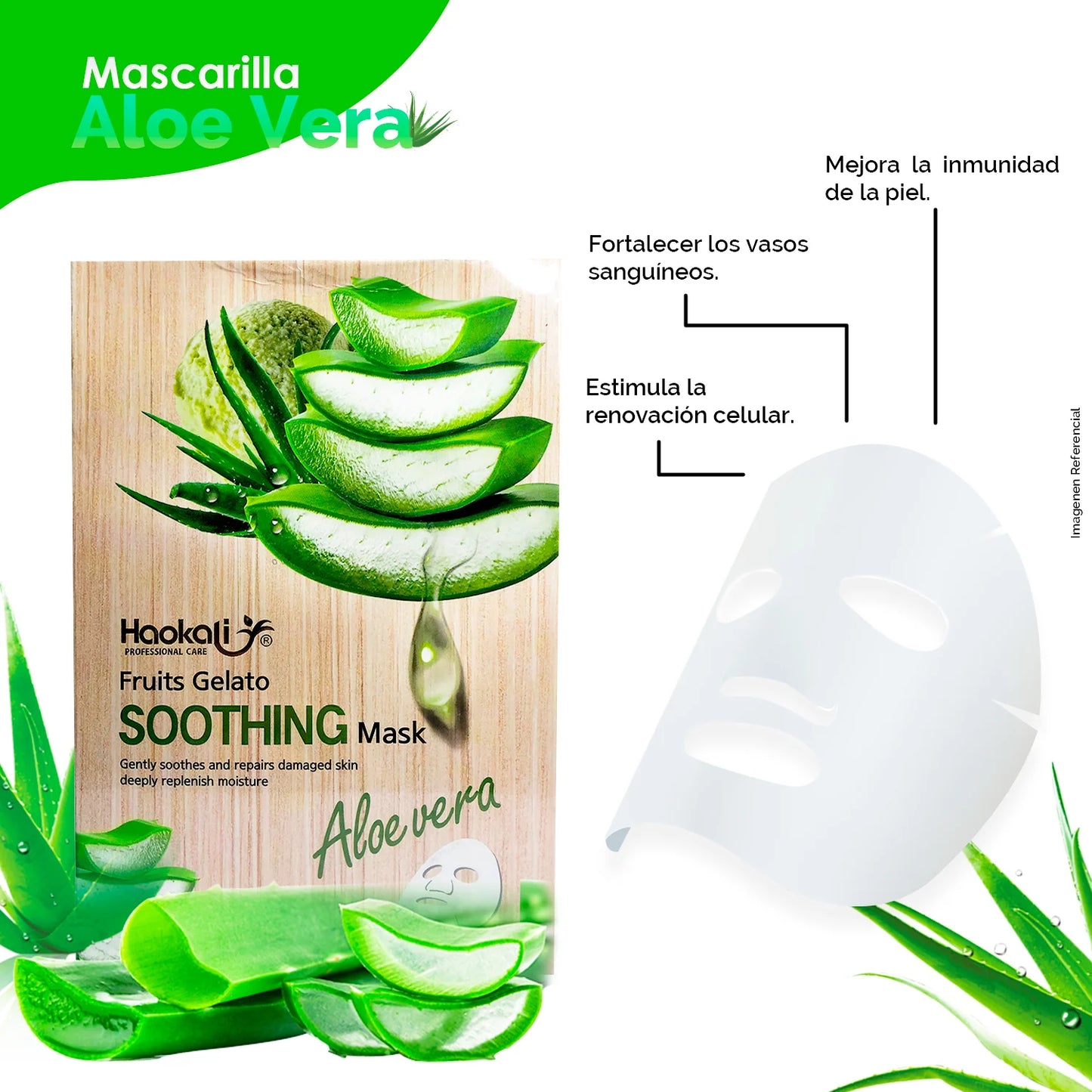 Mascarilla Calmante de Aloe Vera 30mlx10
