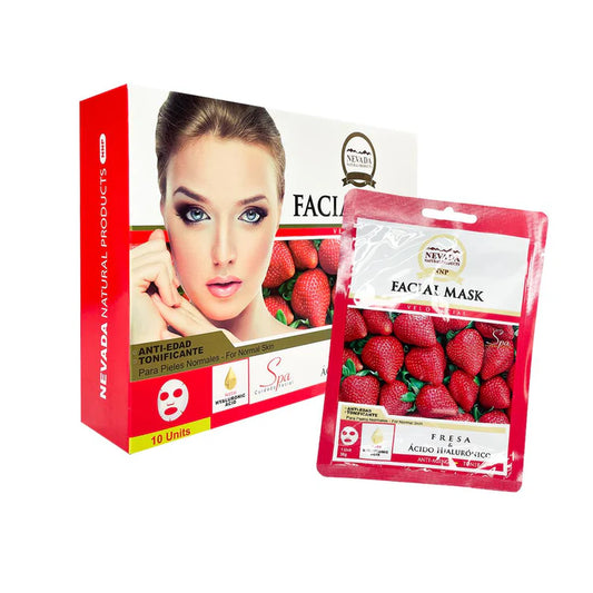facial extracto de fresa y ácido hialu