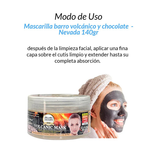 Mascarilla barro volcánico y chocolate